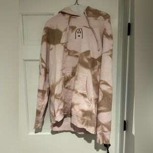 Unxpectd Hoodie Pink/Brown Splatter Size L